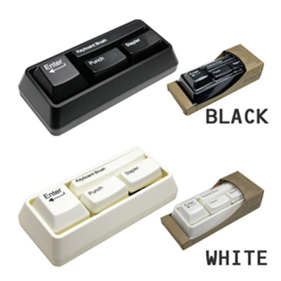 Keyboard Stationery Set(Punch+Stapler+Clip Dispenser)
